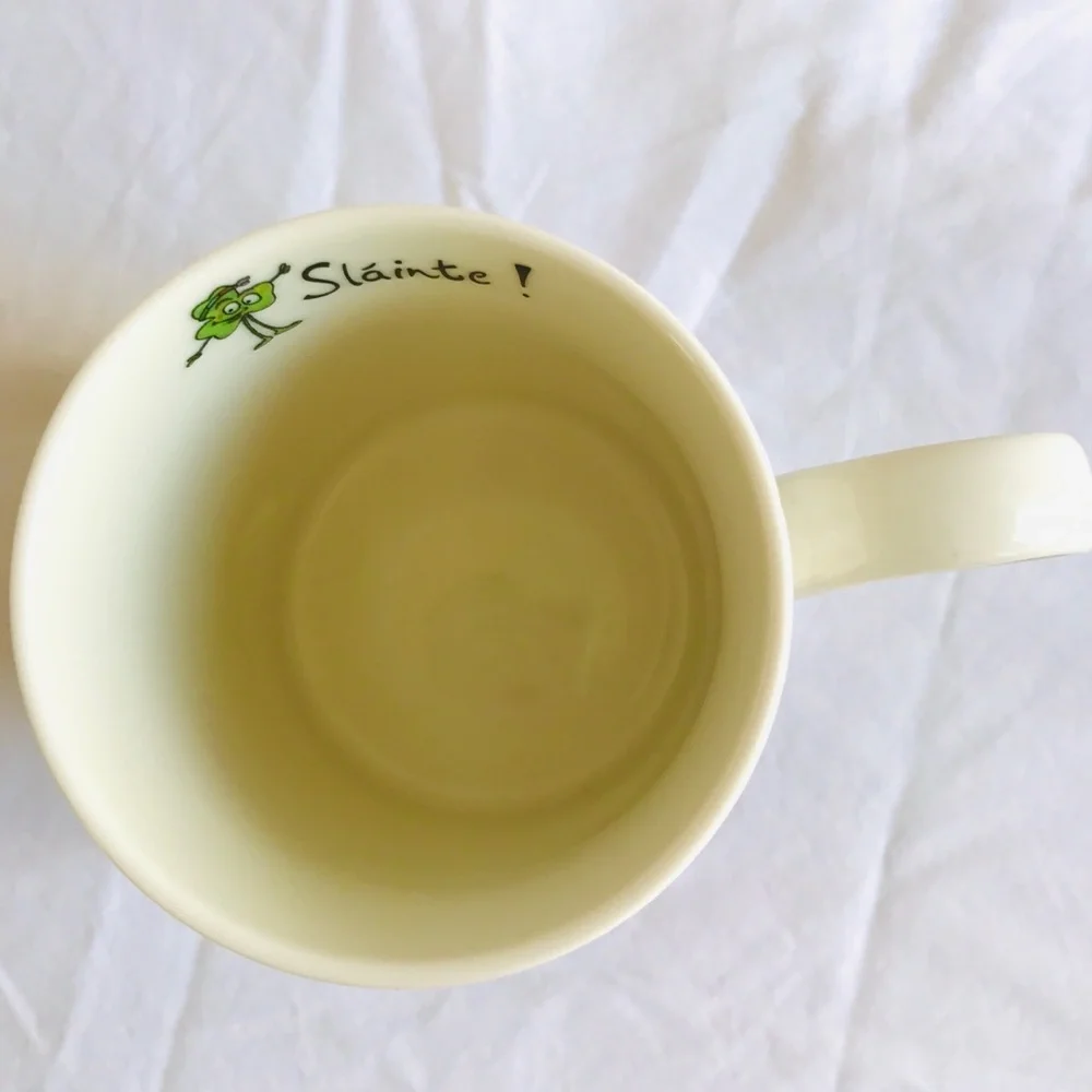 IRISH SHAMROCK TALES Mug Bone China Slainte! Coffee Tea Ireland